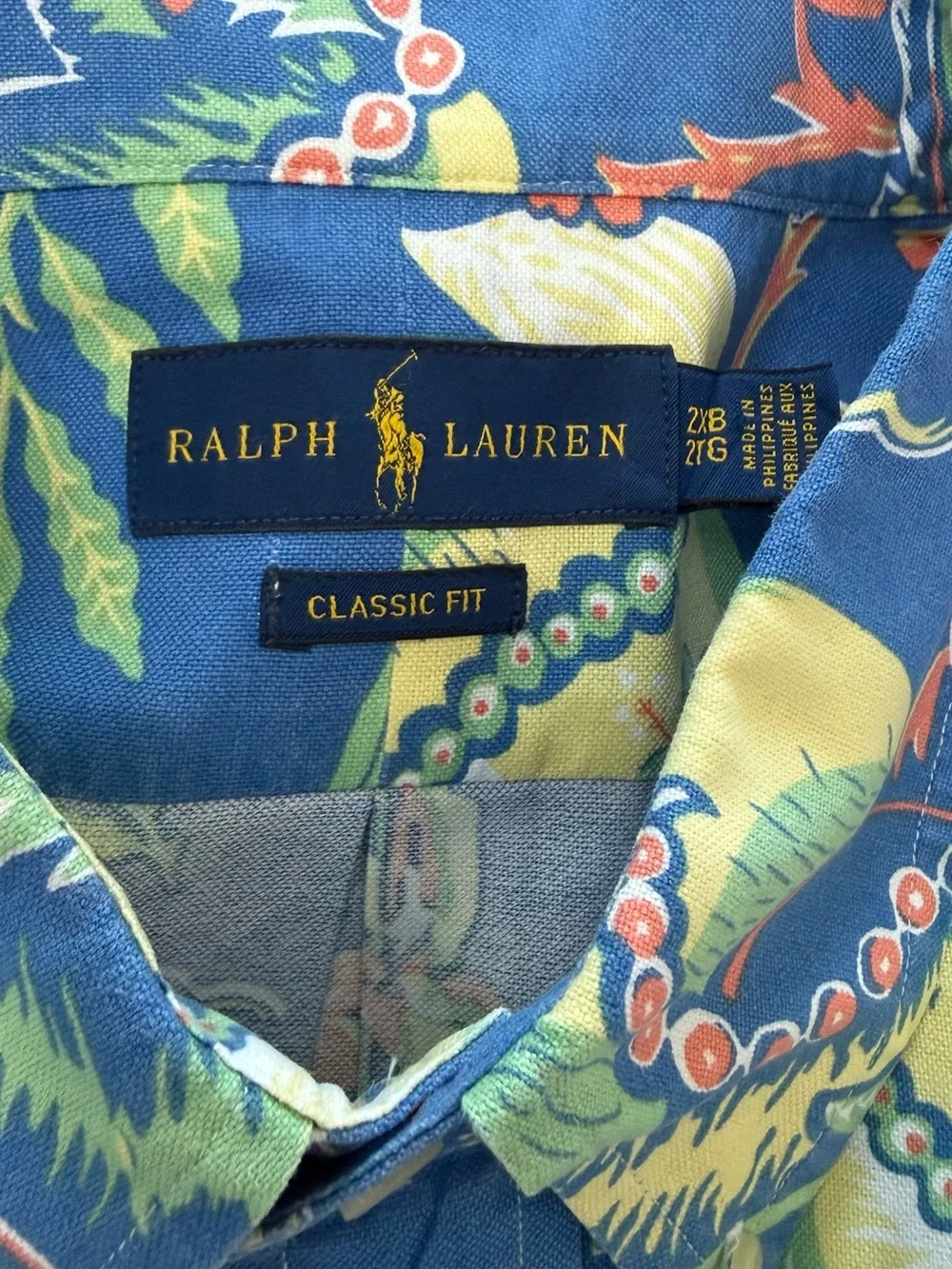 Polo Ralph Lauren | Classic Fit Long Sleeve Floral Aloha Button Down Shirt | 2XB